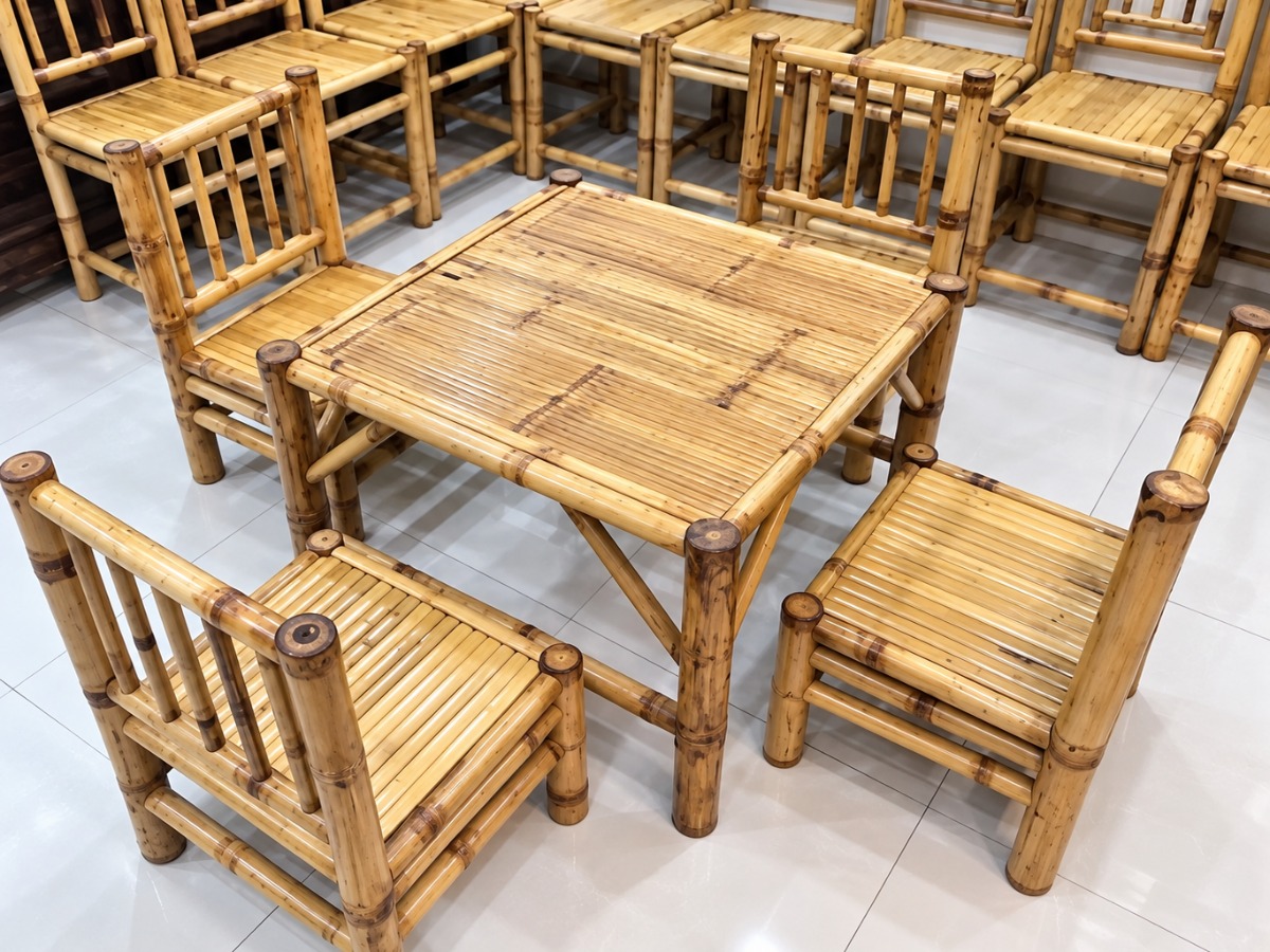 Bàn ghế tre