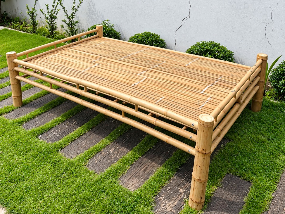 Giường tre tự nhiên